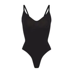 SEAMLESS SCULPT THONG BODYSUIT | ONYX