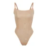 SHEER SCULPT THONG BODYSUIT | CLAY