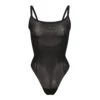 SHEER SCULPT THONG BODYSUIT | ONYX