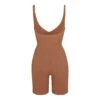 SHEER SCULPT OPEN BUST BODYSUIT | BRONZE