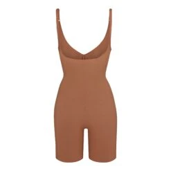 SHEER SCULPT OPEN BUST BODYSUIT | BRONZE