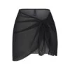 SILK CHIFFON COVER UP WRAP SKIRT | ONYX