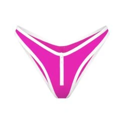 ZIP-UP SWIM DIPPED TANGA BOTTOM | HIBISCUS