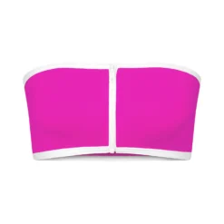 ZIP-UP SWIM BANDEAU TOP | HIBISCUS