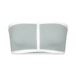 ZIP-UP SWIM BANDEAU TOP | PACIFIC