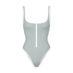 ZIP-UP SWIM SCOOP NECK ONE PIECE | PACIFIC