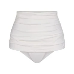 SHAPING SWIM RUCHED HIGH-WAISTED BOTTOM | MARBLE