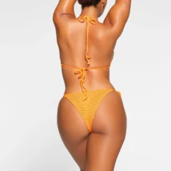 CROCHET SWIM TIE BIKINI BOTTOM | NEON ORANGE -SWIM Sales Store SKIMS SWIM BB BRF 2812 MD NOG 0096 BKa