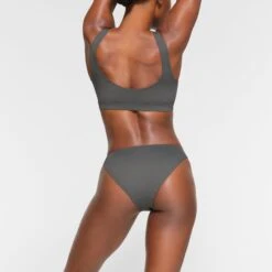 SWIM MID COVERAGE BOTTOMS | GUNMETAL -SWIM Sales Store SKIMS SWIM BB BRF 3960 OB GUN 0019 BK