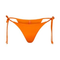 SWIM LOW RISE TIE BOTTOMS | ORANGE