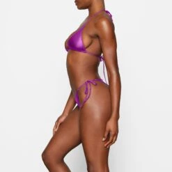 METALLIC SWIM SKIMPY TIE BOTTOM | DRAGON FRUIT -SWIM Sales Store SKIMS SWIM BB TNG 2804 DB DRF 0006