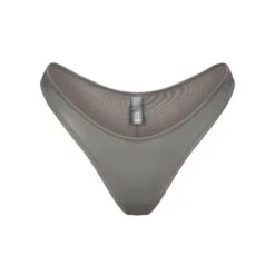 RUBBERIZED SCUBA SWIM TANGA BIKINI BOTTOM | GREY CHALK