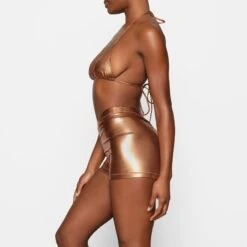 METALLIC SWIM V-WAIST SHORT | PENNY -SWIM Sales Store SKIMS SWIM BO SHO 2805 DB PNY 0041