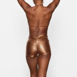 METALLIC SWIM V-WAIST SHORT | PENNY -SWIM Sales Store SKIMS SWIM BO SHO 2805 DB PNY 0047