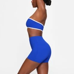 ZIP-UP SWIM MID WAIST SHORT | COBALT -SWIM Sales Store SKIMS SWIM BO SHO 3023 HB COB 0009 SD