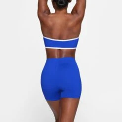 ZIP-UP SWIM MID WAIST SHORT | COBALT -SWIM Sales Store SKIMS SWIM BO SHO 3023 HB COB 0013 BK