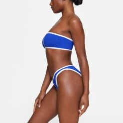 ZIP-UP SWIM BANDEAU TOP | COBALT -SWIM Sales Store SKIMS SWIM BT BAN 3006 HB COB 0007 SD