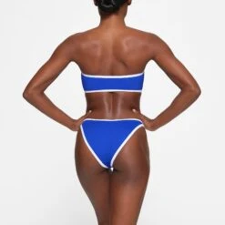 ZIP-UP SWIM BANDEAU TOP | COBALT -SWIM Sales Store SKIMS SWIM BT BAN 3006 HB COB 0011 BK