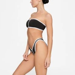ZIP-UP SWIM BANDEAU TOP | ONYX -SWIM Sales Store SKIMS SWIM BT BAN 3006 HD ONX 0009 SD