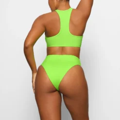 SWIM HIGH NECK RACER TOP | NEON GREEN -SWIM Sales Store SKIMS SWIM BT HNK 2786 CA NGE 0017 BKa