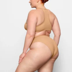 SWIM HIGH NECK RACER TOP | OCHRE -SWIM Sales Store SKIMS SWIM BT HNK 2786 CC OCH 0010 SD