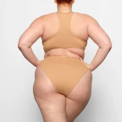 SWIM HIGH NECK RACER TOP | OCHRE -SWIM Sales Store SKIMS SWIM BT HNK 2786 CC OCH 0013 BK