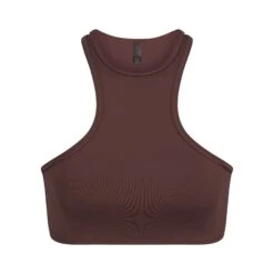 SWIM HIGH NECK RACER TOP | COCOA