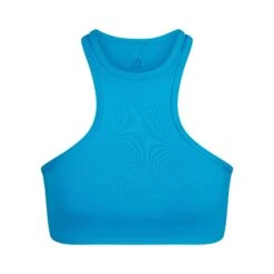 SWIM HIGH NECK RACER TOP | TURQUOISE