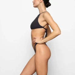 SWIM HIGH NECK TOP | ONYX -SWIM Sales Store SKIMS SWIM BT HNK 2787 CD ONX 0007 SD