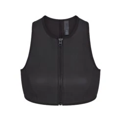 RUBBERIZED SCUBA SWIM HIGH NECK BIKINI TOP | ONYX