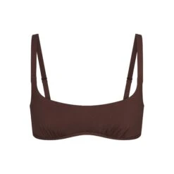 SHAPING SWIM RUCHED UNDERWIRE BIKINI TOP | COCOA