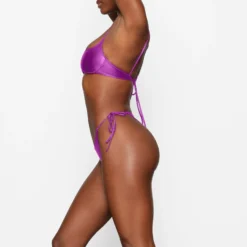 METALLIC SWIM MICRO SCOOP BIKINI TOP | DRAGON FRUIT -SWIM Sales Store SKIMS SWIM BT SCP 2802 DB DRF 0012