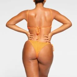 CROCHET SWIM MICRO SCOOP BIKINI TOP | NEON ORANGE -SWIM Sales Store SKIMS SWIM BT SCP 2808 MD NOG 0714 BK