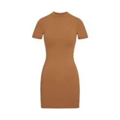 SWIM T-SHIRT DRESS | ALMOND