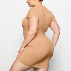 SWIM T-SHIRT DRESS | OCHRE -SWIM Sales Store SKIMS SWIM CU DRS 2793 CC OCH 0008 SD