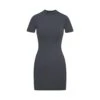 SWIM T-SHIRT DRESS | GUNMETAL