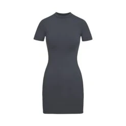 SWIM T-SHIRT DRESS | GUNMETAL