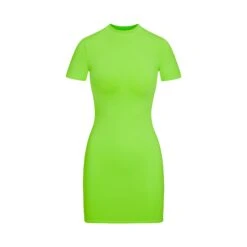 SWIM T-SHIRT DRESS | NEON GREEN