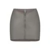 RUBBERIZED SCUBA SWIM MINI SKIRT | GREY CHALK