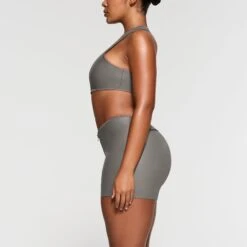 RUBBERIZED SCUBA SWIM MINI SKIRT | GREY CHALK -SWIM Sales Store SKIMS SWIM CU SKT 3162 NA GCK 011