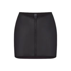 RUBBERIZED SCUBA SWIM MINI SKIRT | ONYX