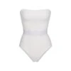 SHAPING SWIM STRAPLESS ONE PIECE | MARBLE