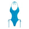 SWIM LACE UP MONOKINI | TURQUOISE