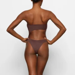 SWIM STRAPLESS MONOKINI | COCOA -SWIM Sales Store SKIMS SWIM OP BRF 2795 CB COA 0027 BK