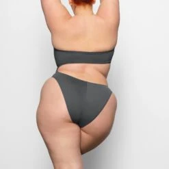 SWIM STRAPLESS MONOKINI | GUNMETAL -SWIM Sales Store SKIMS SWIM OP BRF 2795 CC GUN 0031 BK