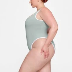 ZIP-UP SWIM SCOOP NECK ONE PIECE | PACIFIC -SWIM Sales Store SKIMS SWIM OP BRF 3026 HC PAC 0013 SD