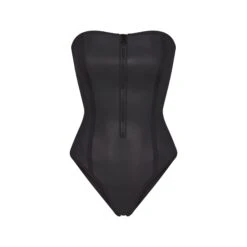 RUBBERIZED SCUBA SWIM STRAPLESS ONE PIECE | ONYX