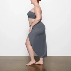 SWIM BANDEAU BIKINI TOP | GUNMETAL -SWIM Sales Store SKIMS SWIM SW BND 0777 MM GUN SD