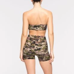 SWIM BANDEAU BIKINI TOP | SKIMS CAMO -SWIM Sales Store SKIMS SWIM SW BND 0777 OC LGC 0019 BK