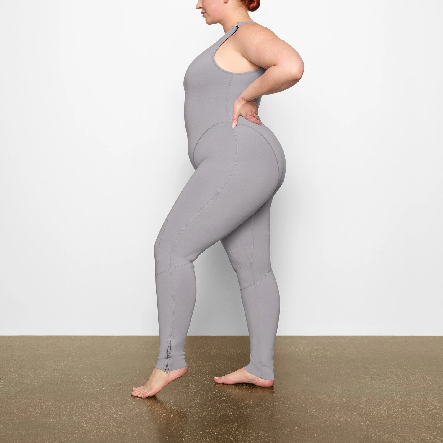 SKIMS SPORT SWIM FULL LENGTH SUIT | CHROME 3 SKIMS SPORT SWIM FULL LENGTH SUIT | CHROME - Image 3